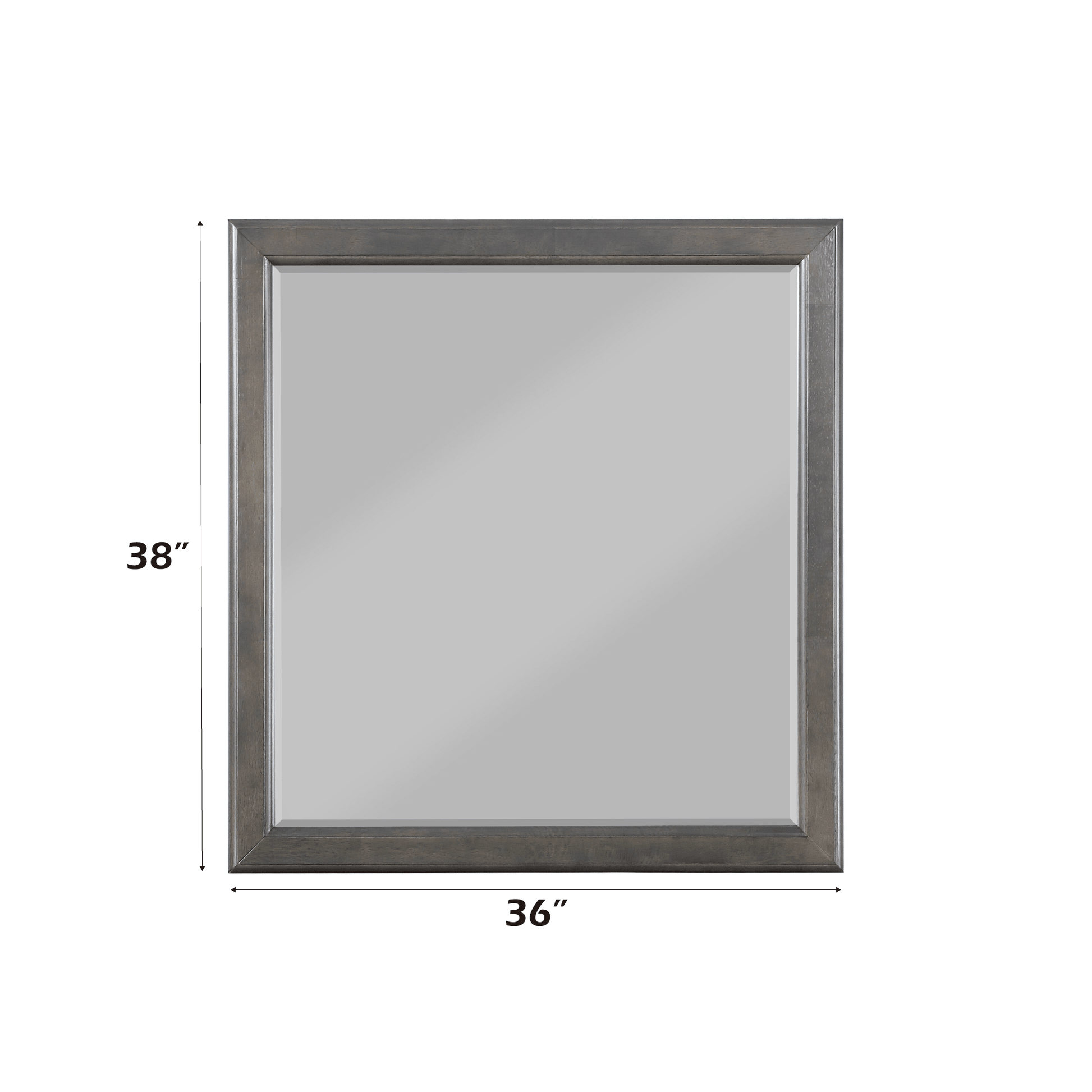 Louis Dark Gray Finish Philippe Mirror - 1st Choice Furniture Direct