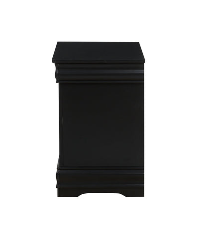 Louis Philippe Black Finish Nightstand - 1st Choice Furniture Direct