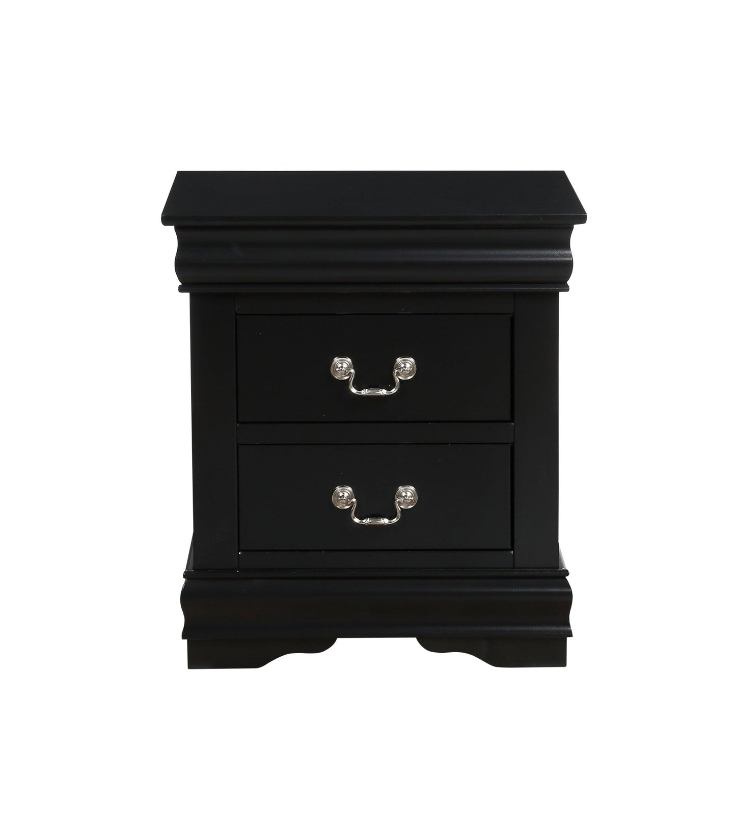 Louis Philippe Black Finish Nightstand - 1st Choice Furniture Direct