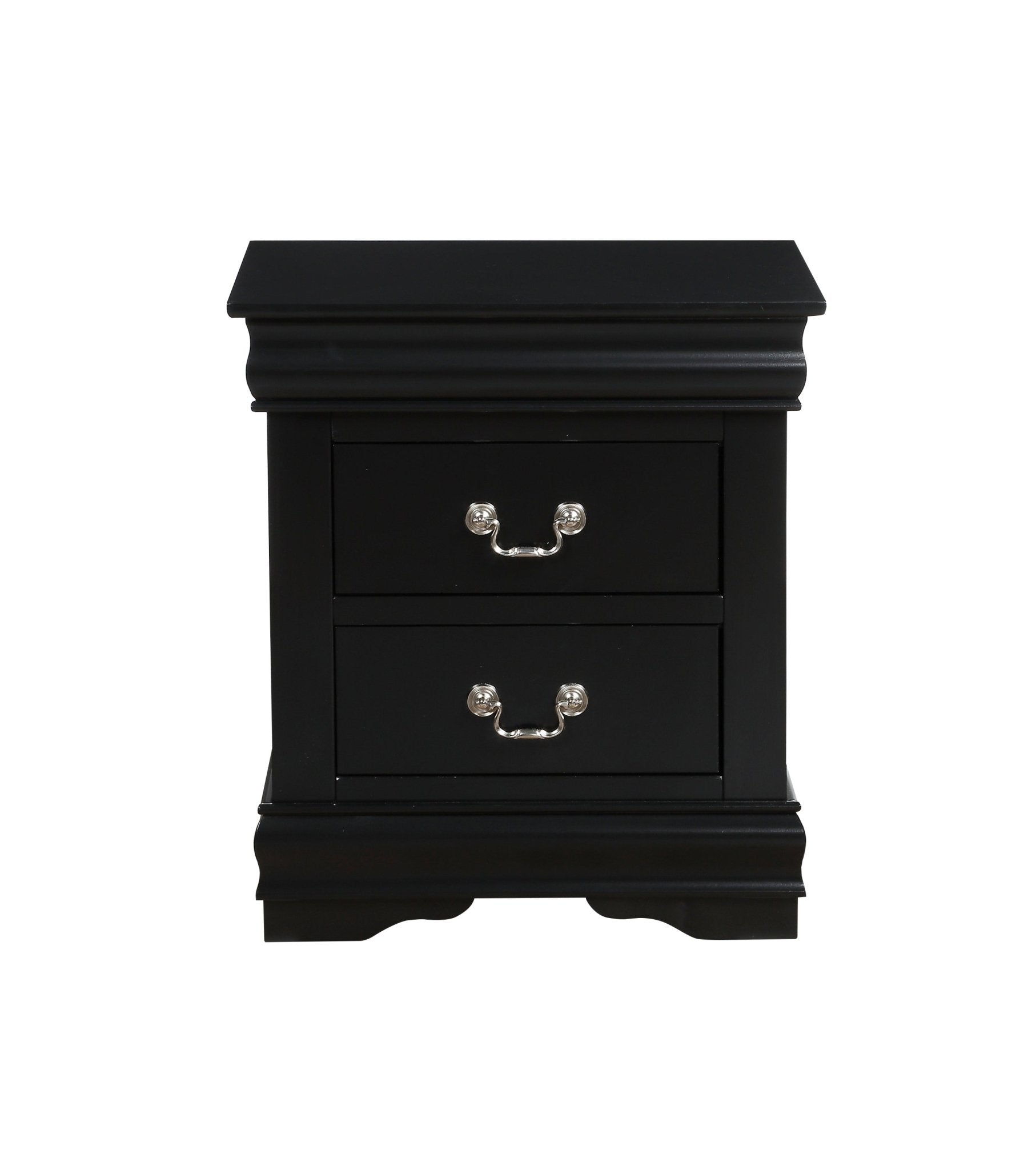 Louis Philippe Black Finish Nightstand - 1st Choice Furniture Direct