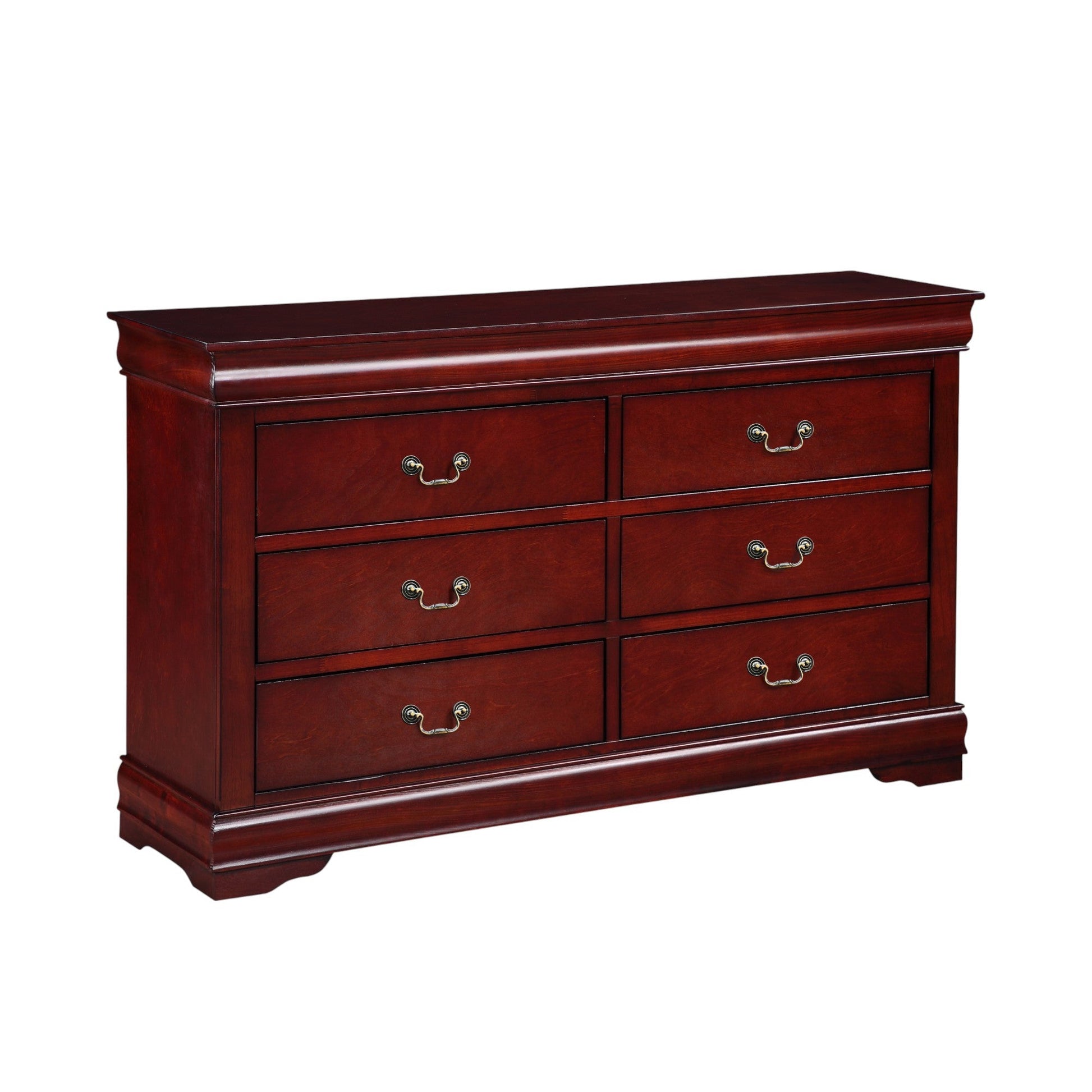 Louis Philippe Cherry Finish Dresser - 1st Choice Furniture Direct