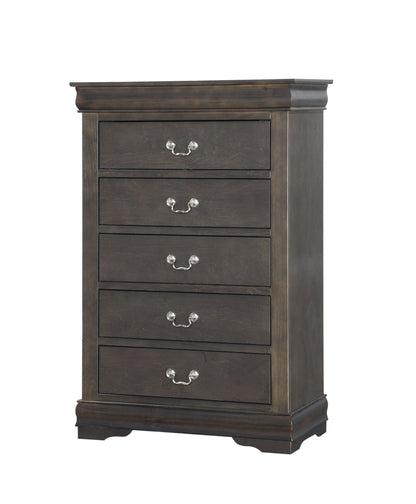 Louis Philippe Dark Gray Chest - 1st Choice Furniture Direct
