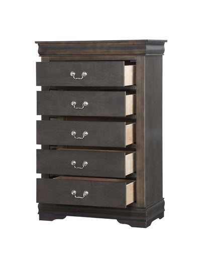 Louis Philippe Dark Gray Chest - 1st Choice Furniture Direct