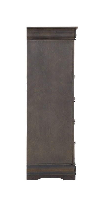 Louis Philippe Dark Gray Chest - 1st Choice Furniture Direct
