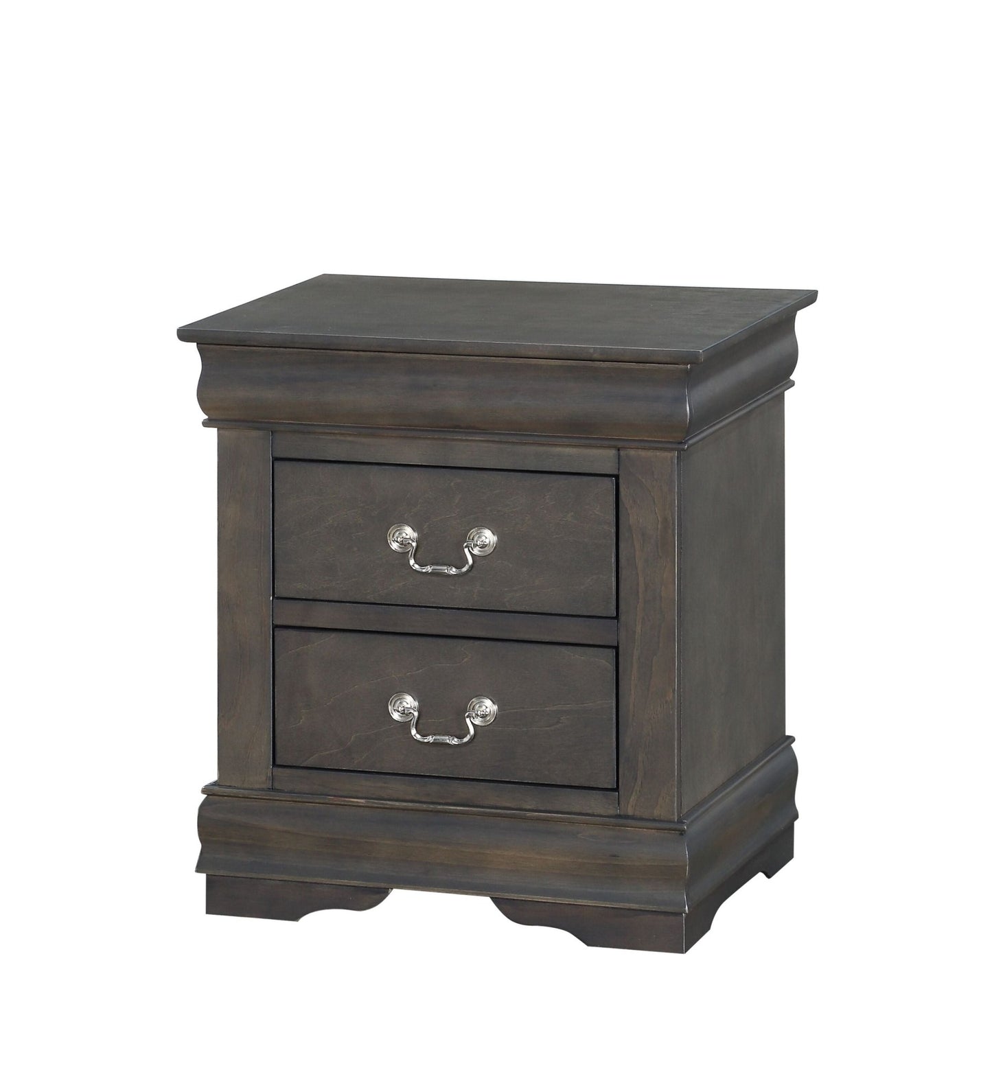 Louis Philippe Dark Gray Finish 4 PCS Bedroom Set (E. King) - 1st Choice Furniture Direct