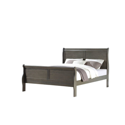 Louis Philippe Dark Gray Finish E. King Bed - 1st Choice Furniture Direct