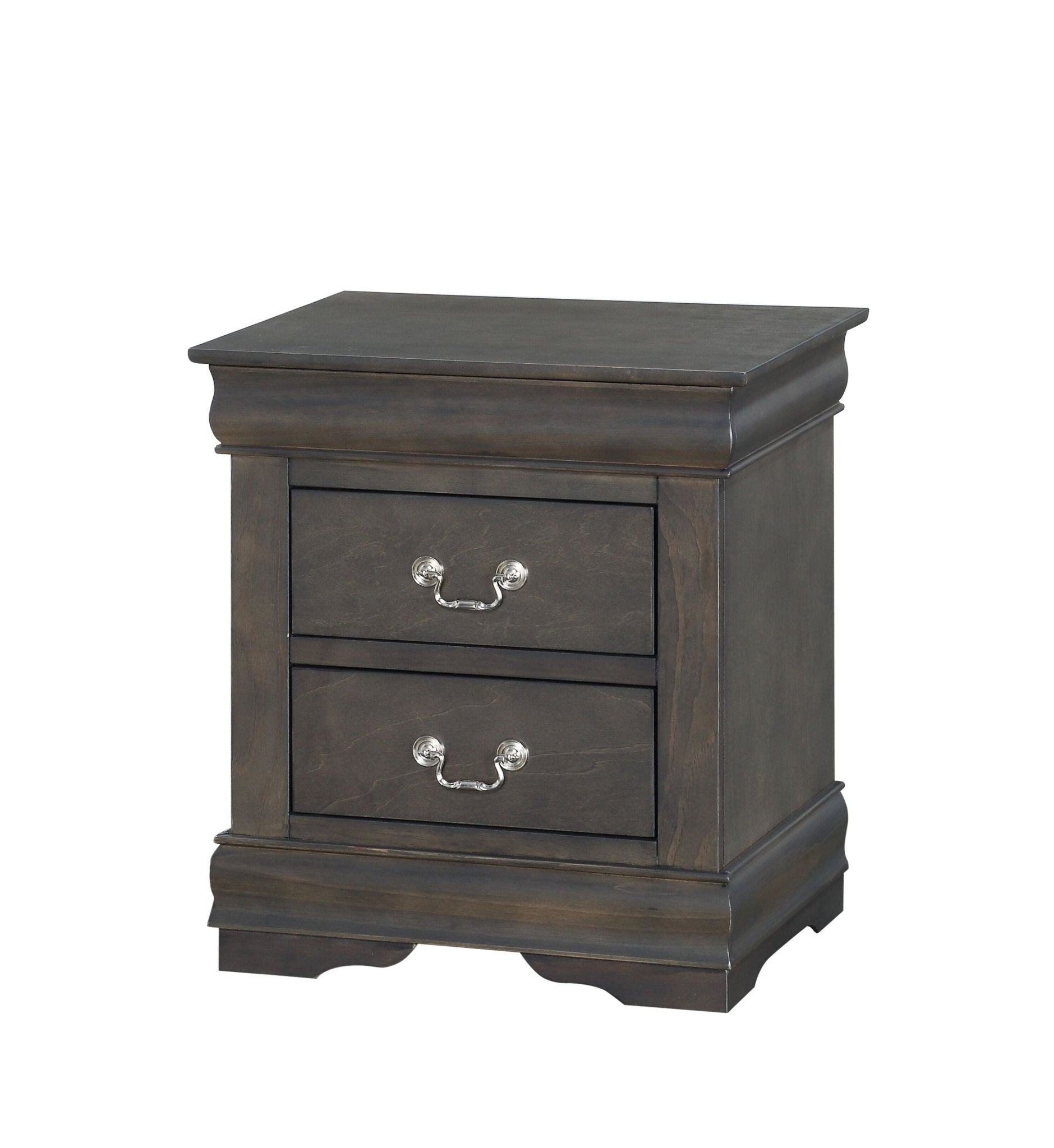 Louis Philippe Dark Gray Nightstand - 1st Choice Furniture Direct