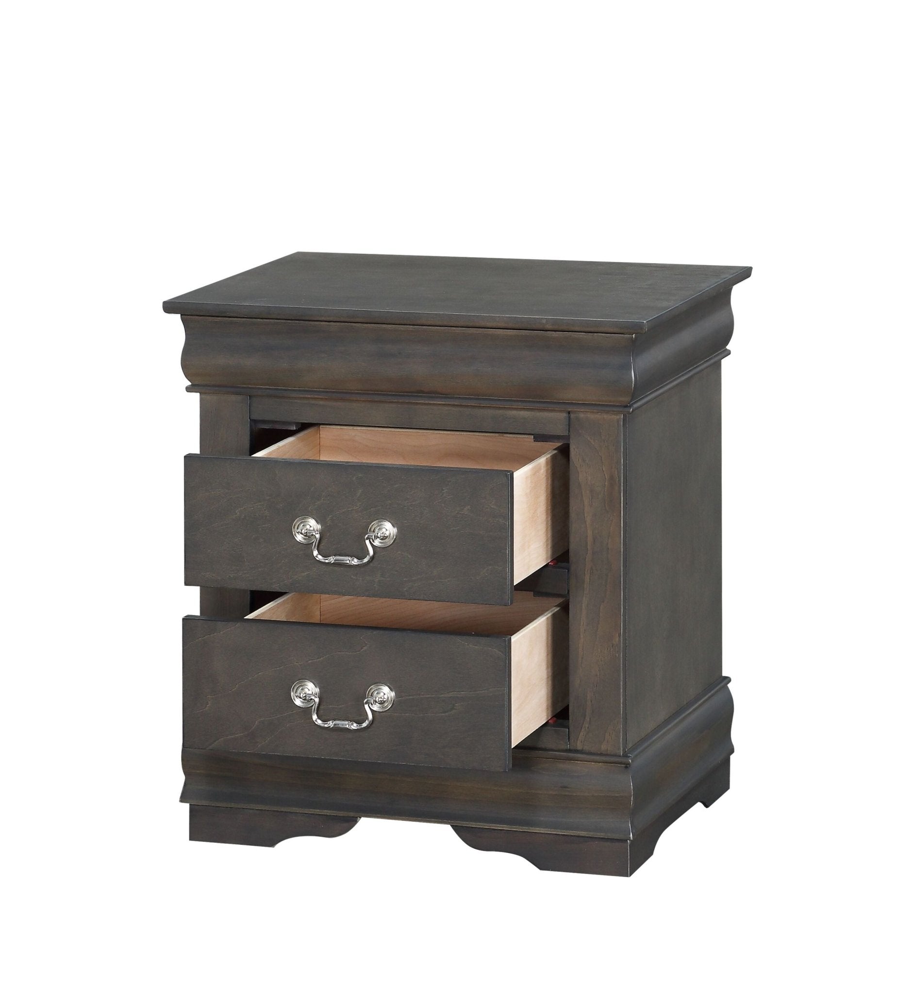 Louis Philippe Dark Gray Nightstand - 1st Choice Furniture Direct