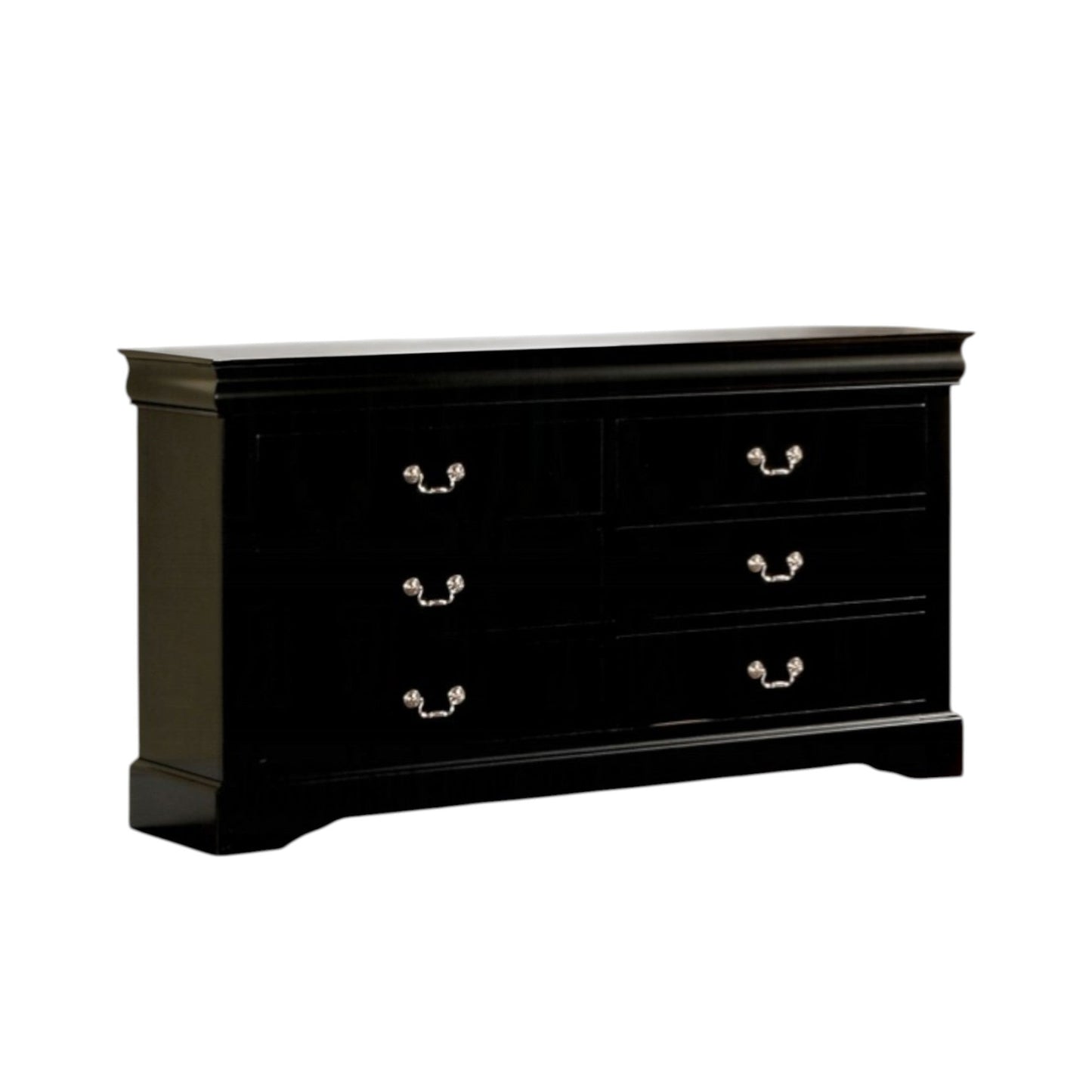 Louis Philippe III Black Finish Dresser - 1st Choice Furniture Direct