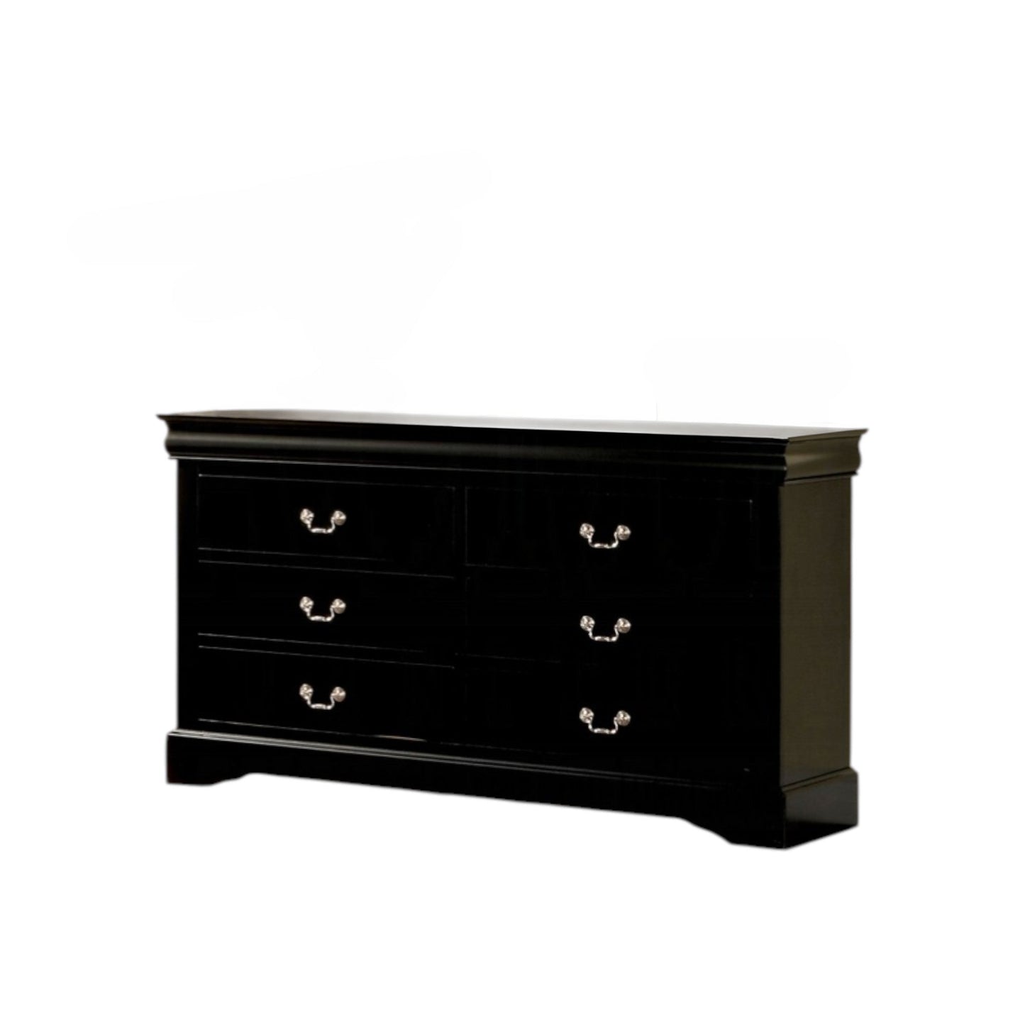 Louis Philippe III Black Finish Dresser - 1st Choice Furniture Direct