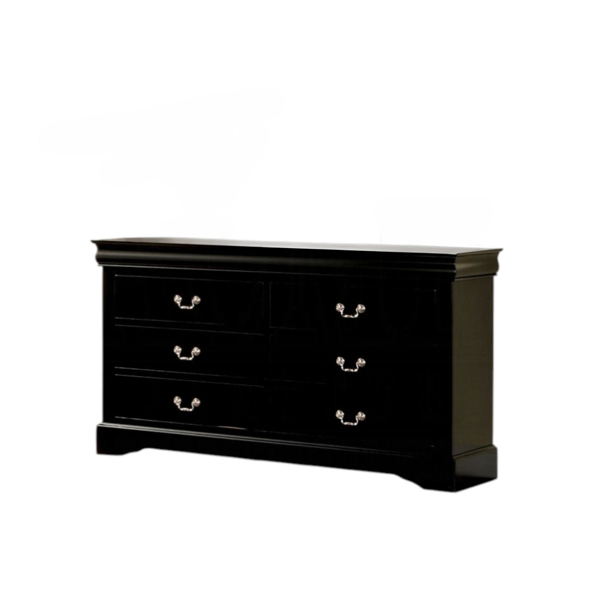 Louis Philippe III Black Finish Dresser - 1st Choice Furniture Direct