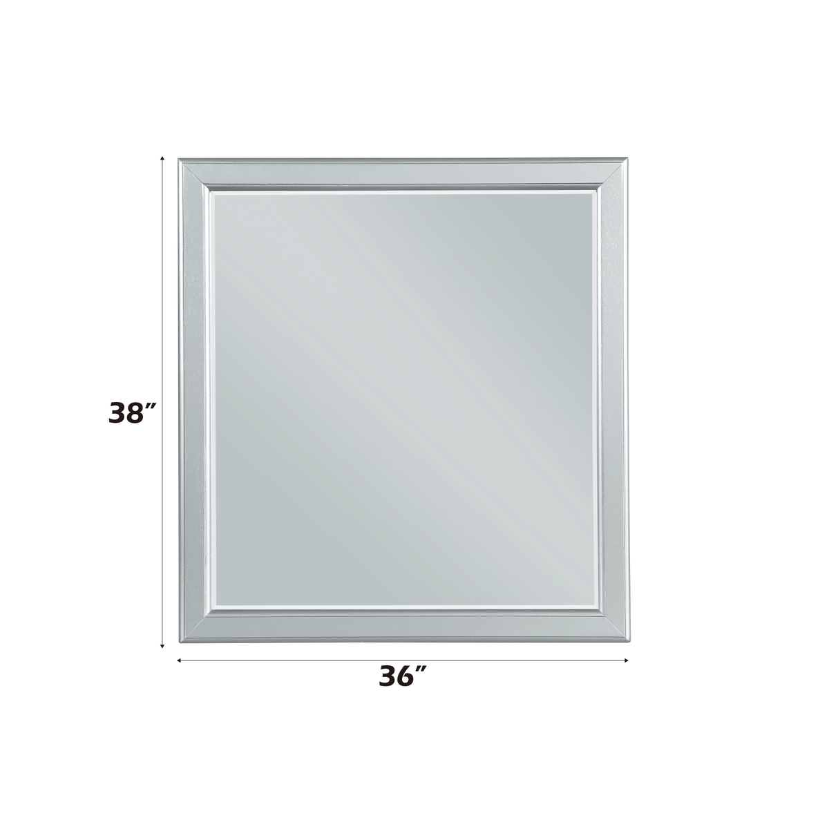 Louis Philippe III Platinum Finish Mirror - 1st Choice Furniture Direct