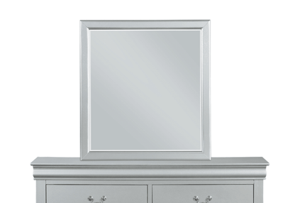 Louis Philippe III Platinum Finish Mirror - 1st Choice Furniture Direct