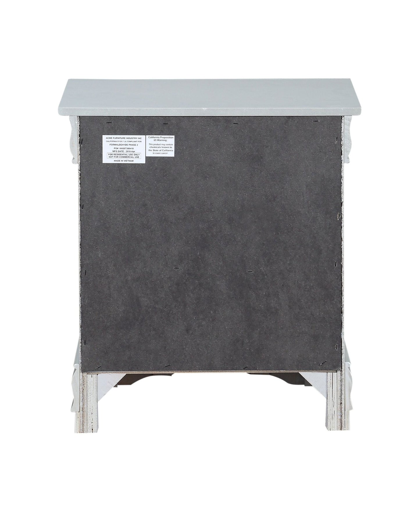 Louis Philippe III Platinum Finish Nightstand - 1st Choice Furniture Direct