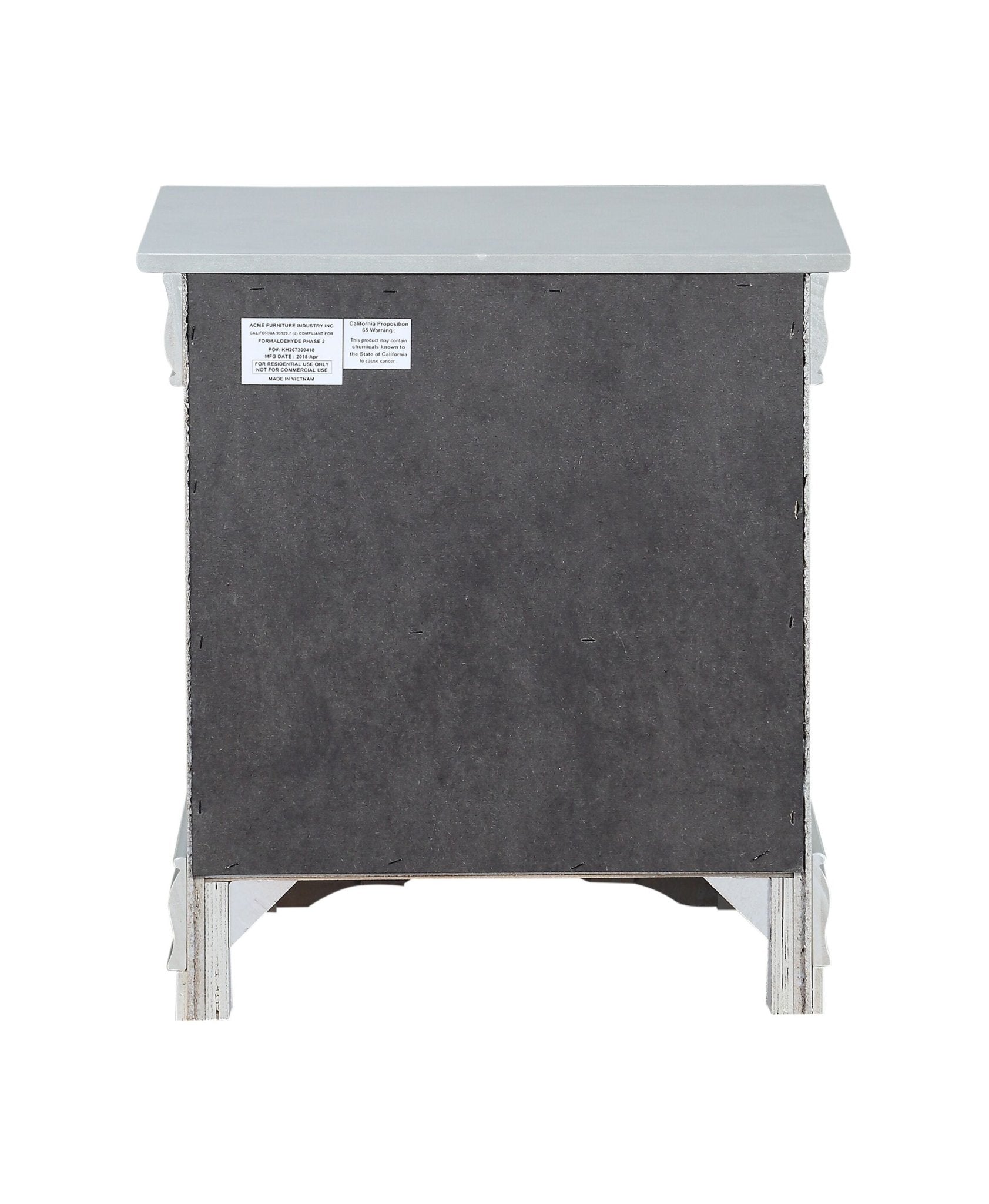 Louis Philippe III Platinum Finish Nightstand - 1st Choice Furniture Direct