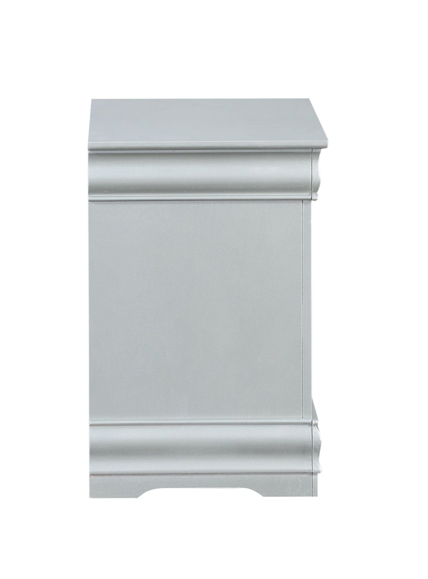 Louis Philippe III Platinum Finish Nightstand - 1st Choice Furniture Direct
