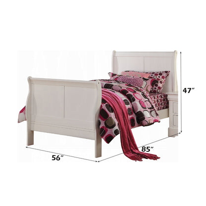Louis Philippe III White Finish Full Bed - 1st Choice Furniture Direct