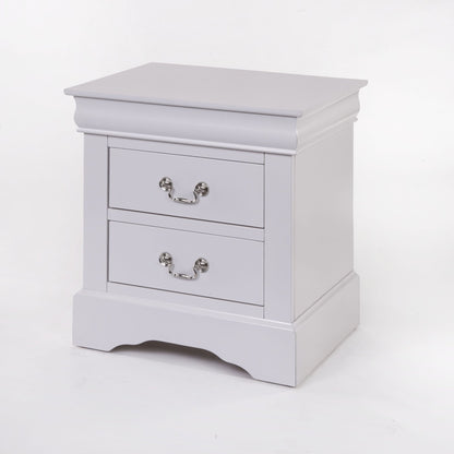 Louis Philippe III White Finish Nightstand - 1st Choice Furniture Direct