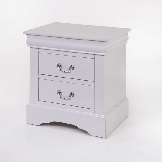 Louis Philippe III White Finish Nightstand - 1st Choice Furniture Direct