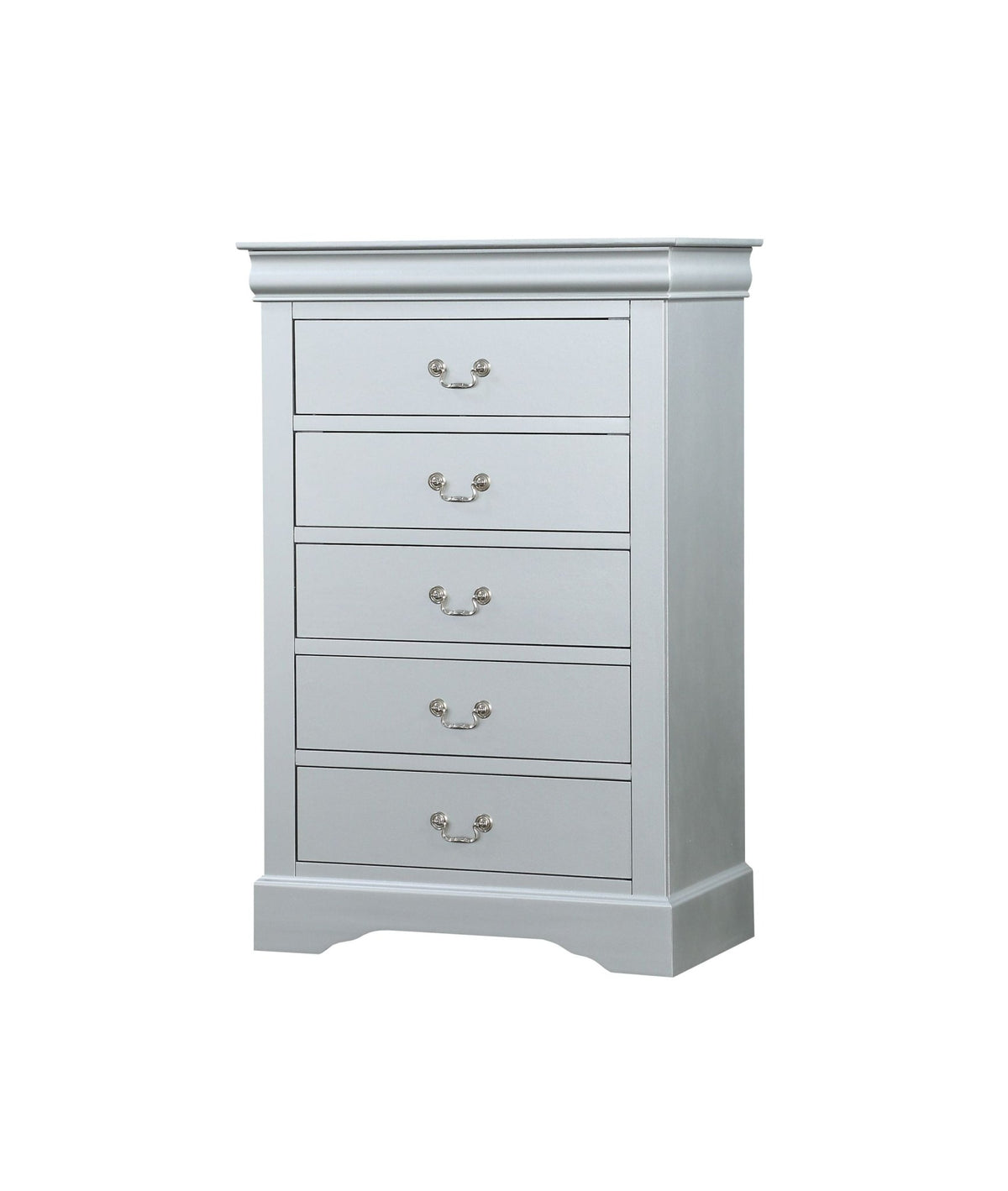 Louis Philippe Platinum Finish Chest - 1st Choice Furniture Direct