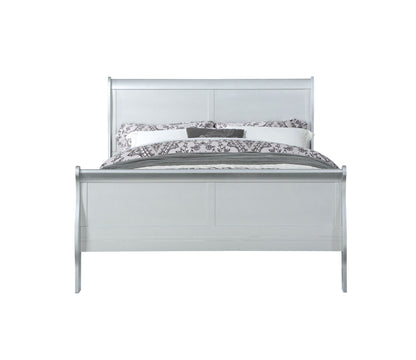 Louis Philippe Platinum Finish E. King Bed - 1st Choice Furniture Direct