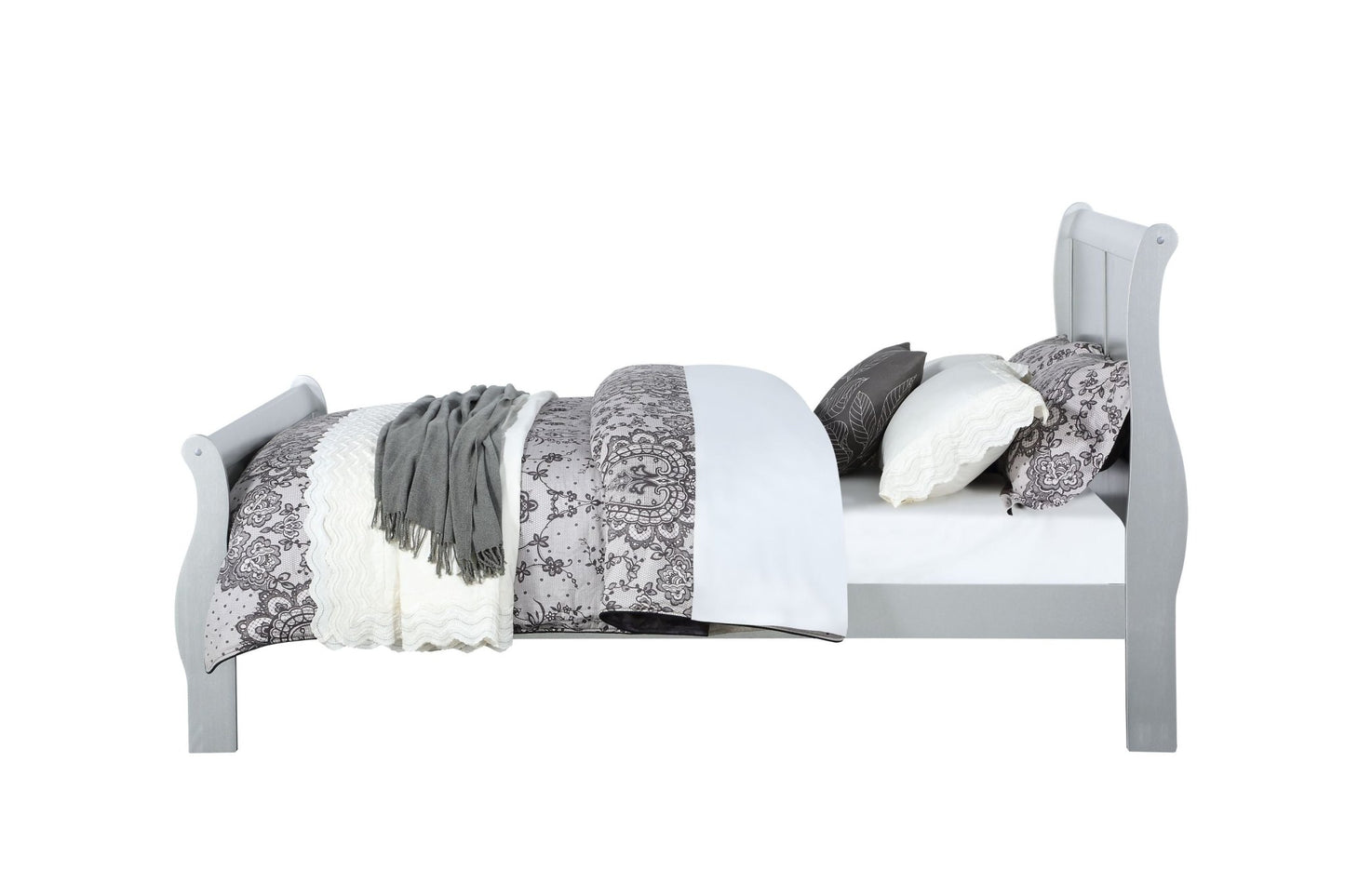 Louis Philippe Platinum Finish E. King Bed - 1st Choice Furniture Direct