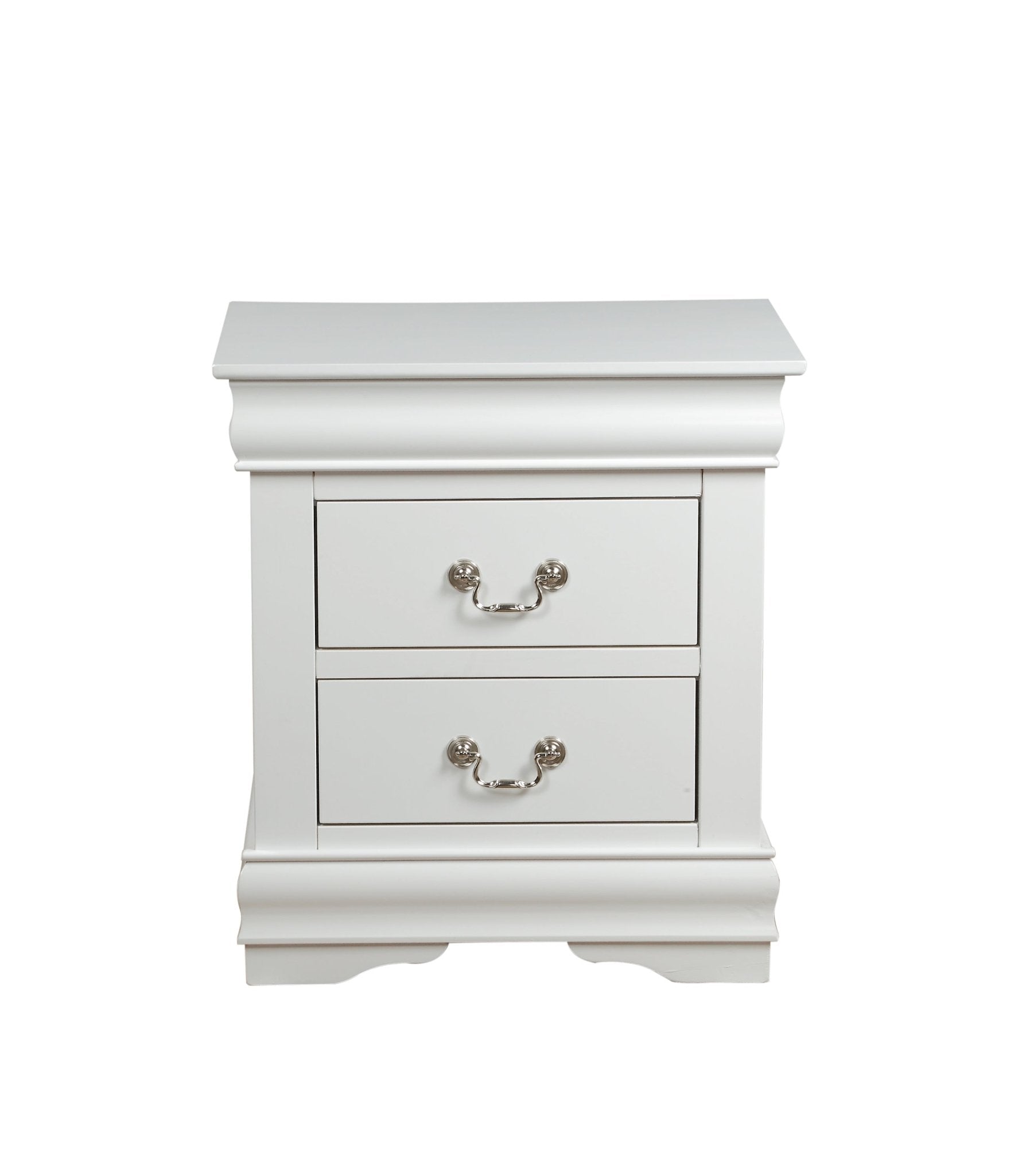 Louis Philippe White Finish 2PCS Bedroom Set (E. King) - 1st Choice Furniture Direct