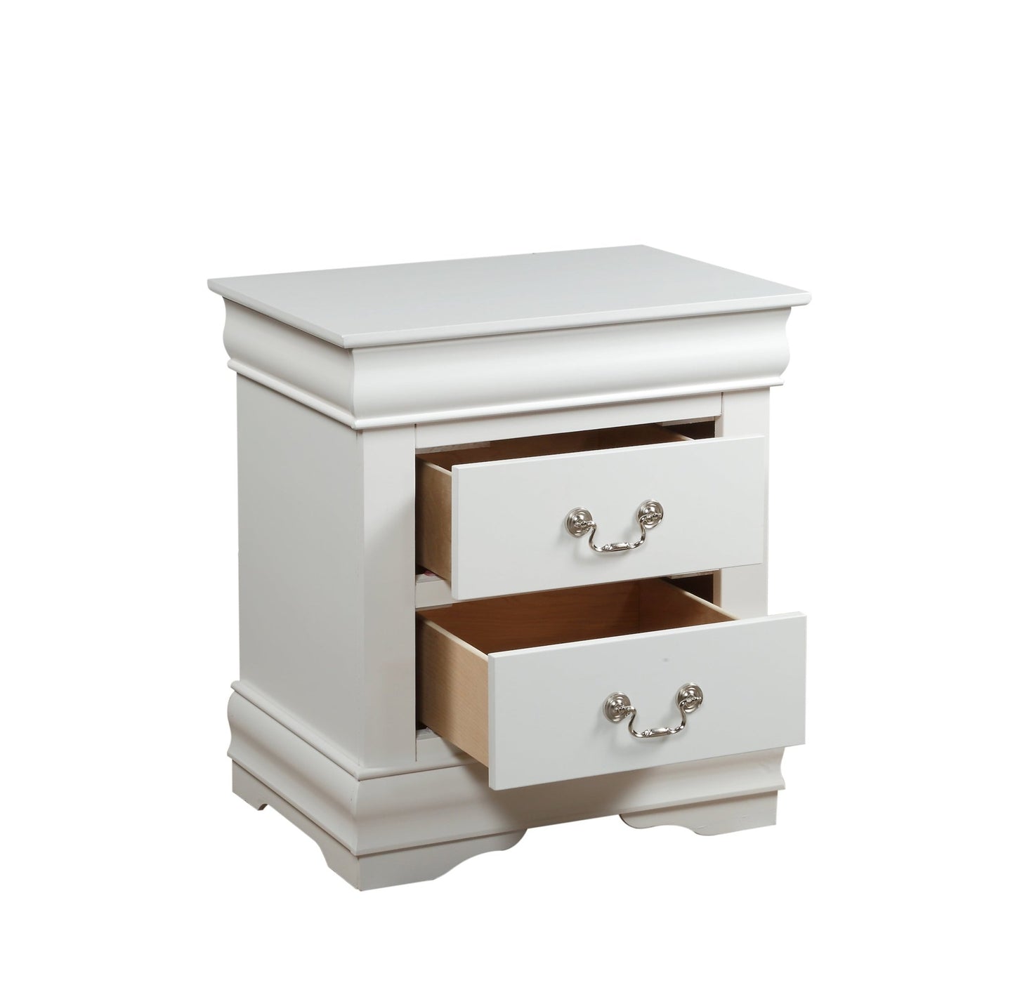 Louis Philippe White Finish 2PCS Bedroom Set (E. King) - 1st Choice Furniture Direct