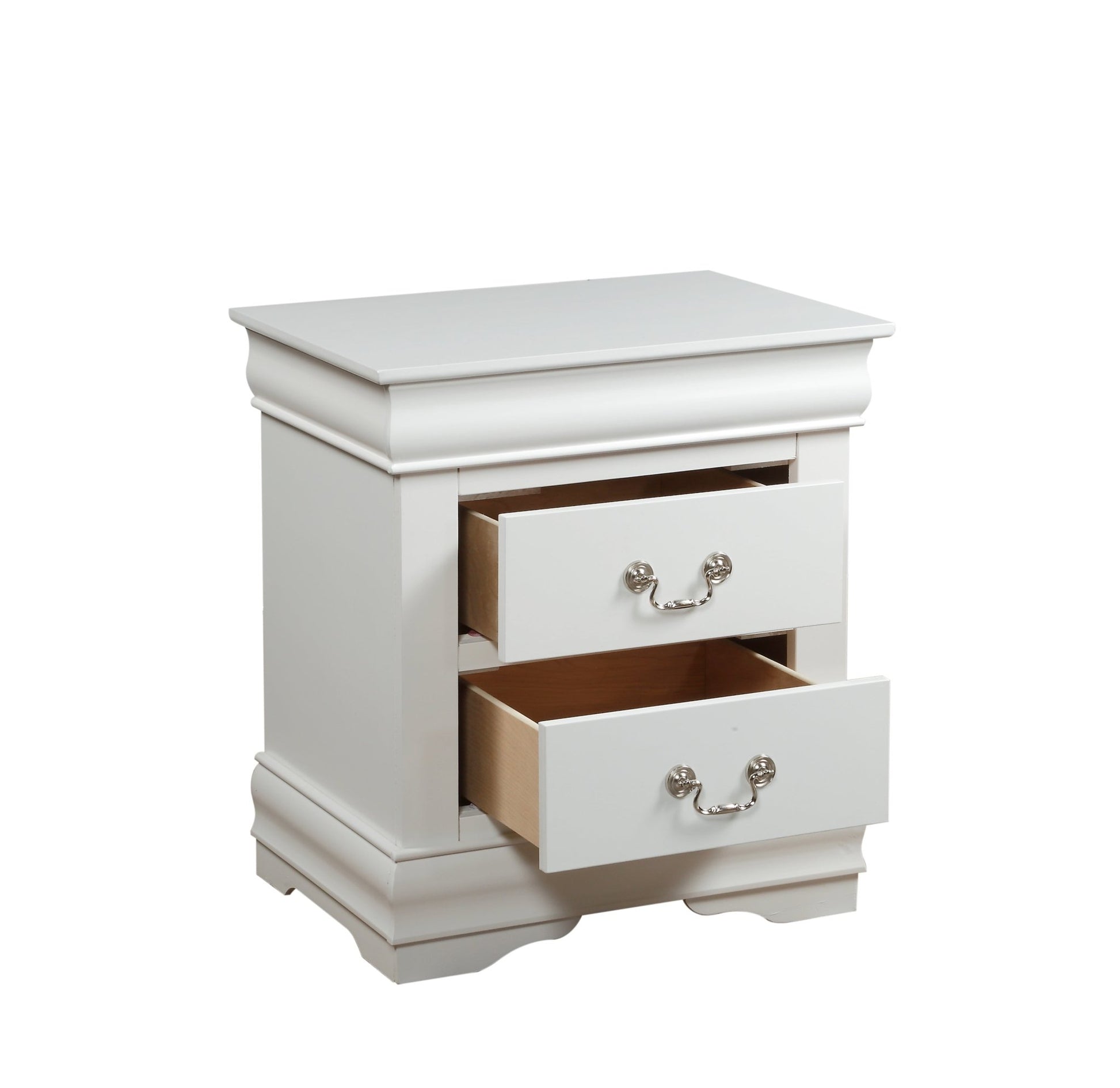 Louis Philippe White Finish 2PCS Bedroom Set (E. King) - 1st Choice Furniture Direct
