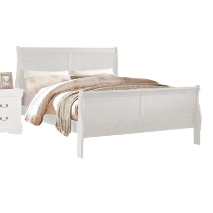 Louis Philippe White Finish E. King Bed - 1st Choice Furniture Direct