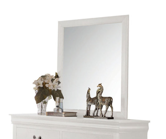 Louis Philippe White Finish Mirror - 1st Choice Furniture Direct