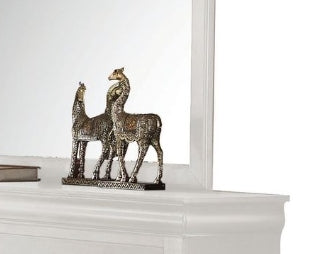 Louis Philippe White Finish Mirror - 1st Choice Furniture Direct
