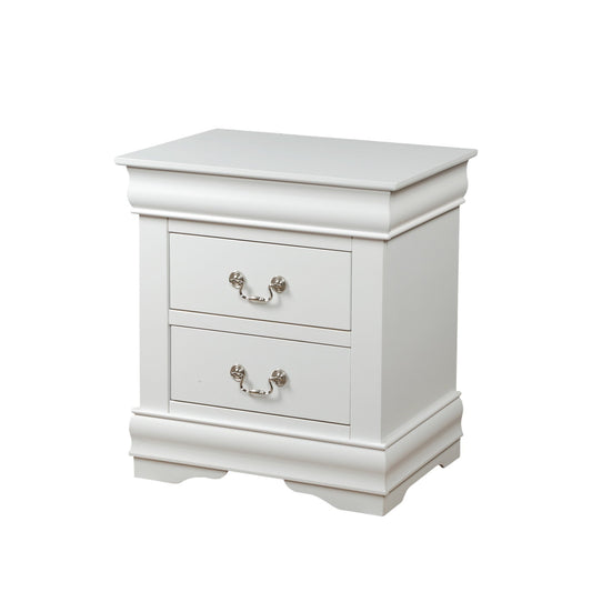 Louis Philippe White Finish Nightstand - 1st Choice Furniture Direct