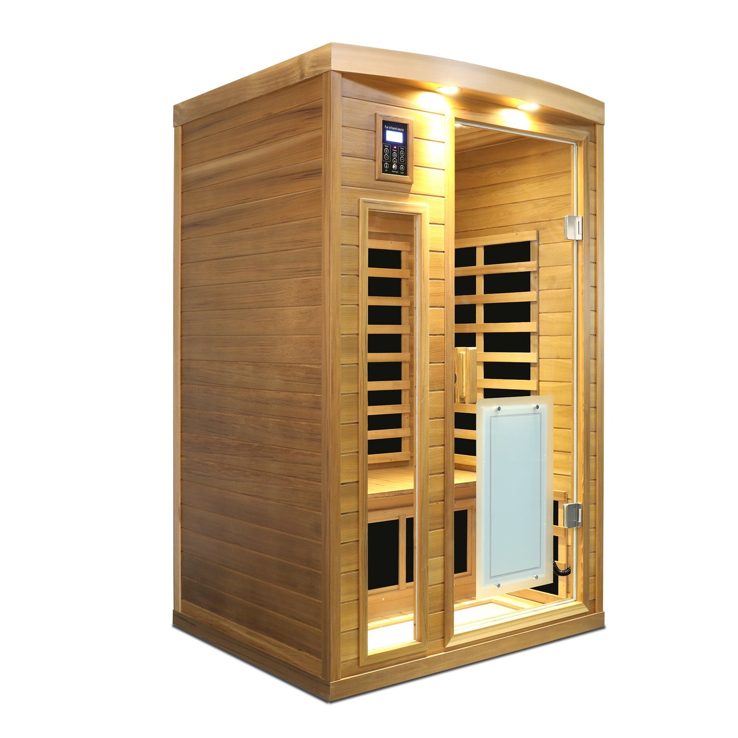 Low EMF Two person Far infrared Red cedar Deluxe indoor sauna room - 1st Choice Furniture Direct