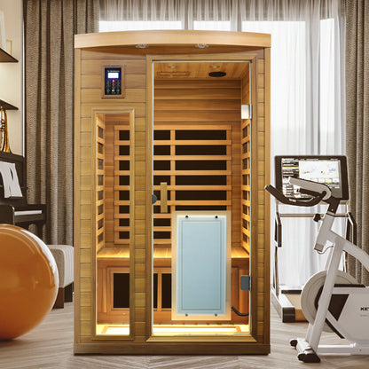 Low EMF Two person Far infrared Red cedar Deluxe indoor sauna room - 1st Choice Furniture Direct
