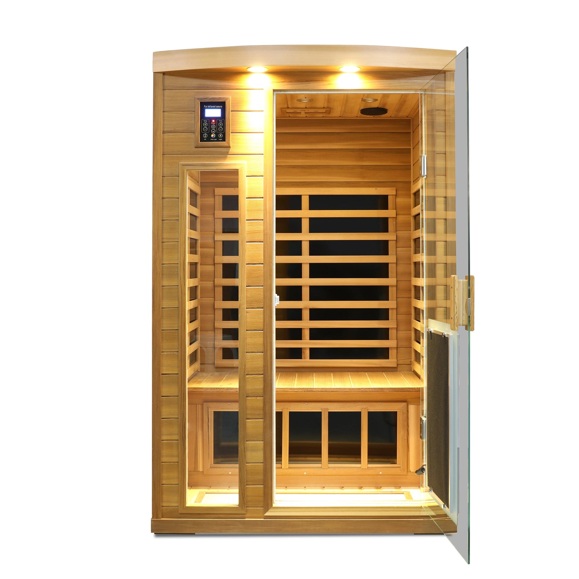 Low EMF Two person Far infrared Red cedar Deluxe indoor sauna room - 1st Choice Furniture Direct