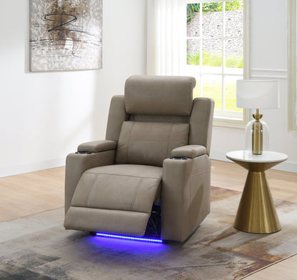 Lugo Camel Leather Aire Power Motion Recliner w/Cup Holder - 1st Choice Furniture Direct