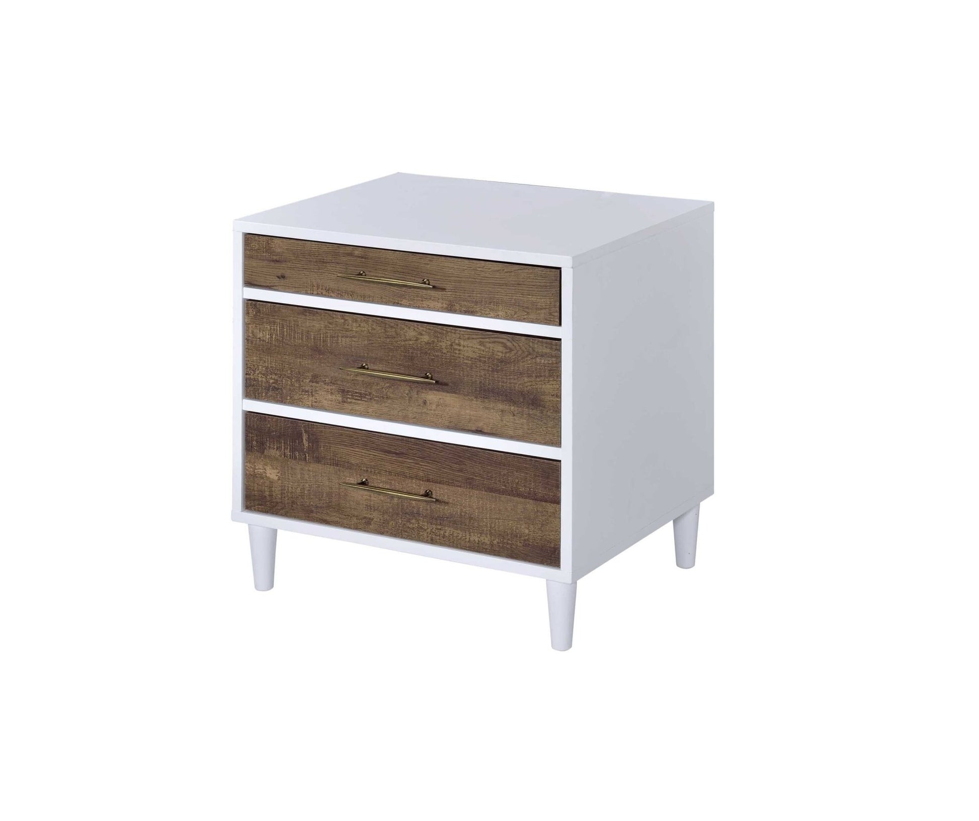 Lurel White & Weathered Oak Finish Accent Table - 1st Choice Furniture Direct