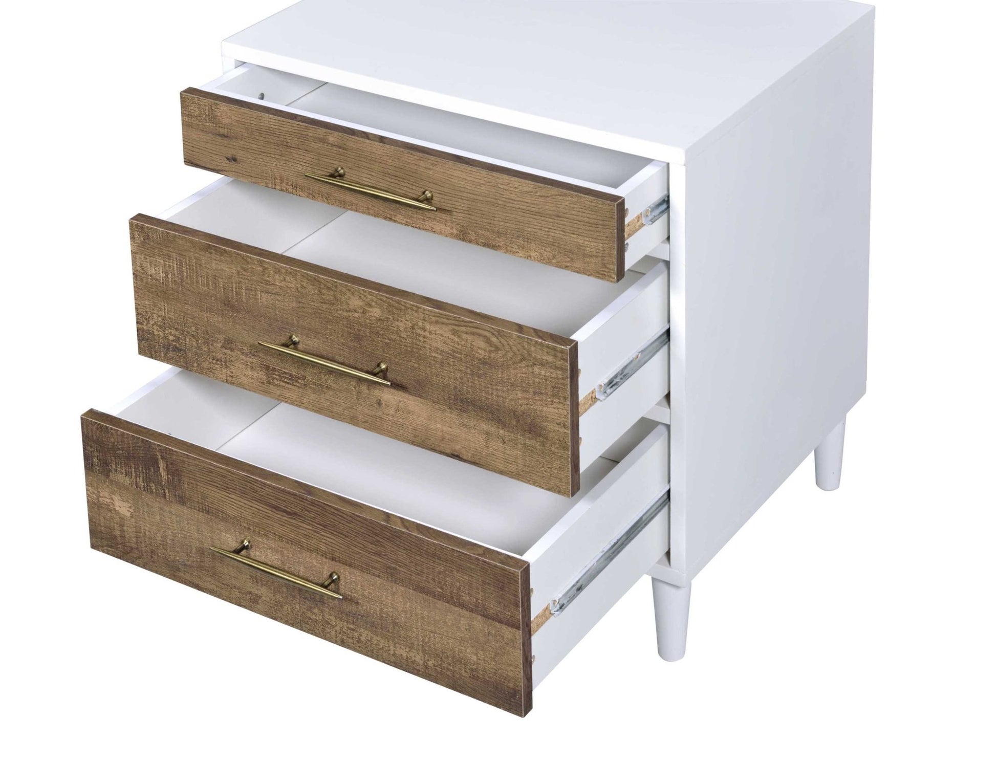 Lurel White & Weathered Oak Finish Accent Table - 1st Choice Furniture Direct