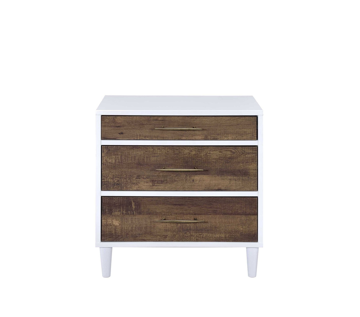 Lurel White & Weathered Oak Finish Accent Table - 1st Choice Furniture Direct