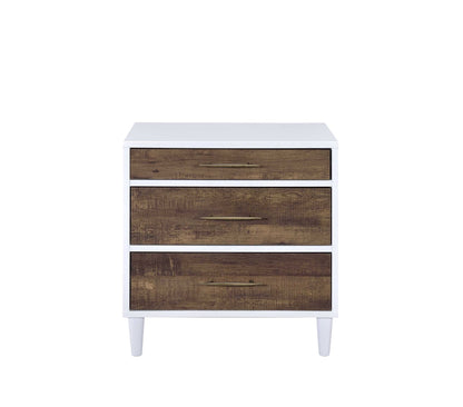 Lurel White & Weathered Oak Finish Accent Table - 1st Choice Furniture Direct