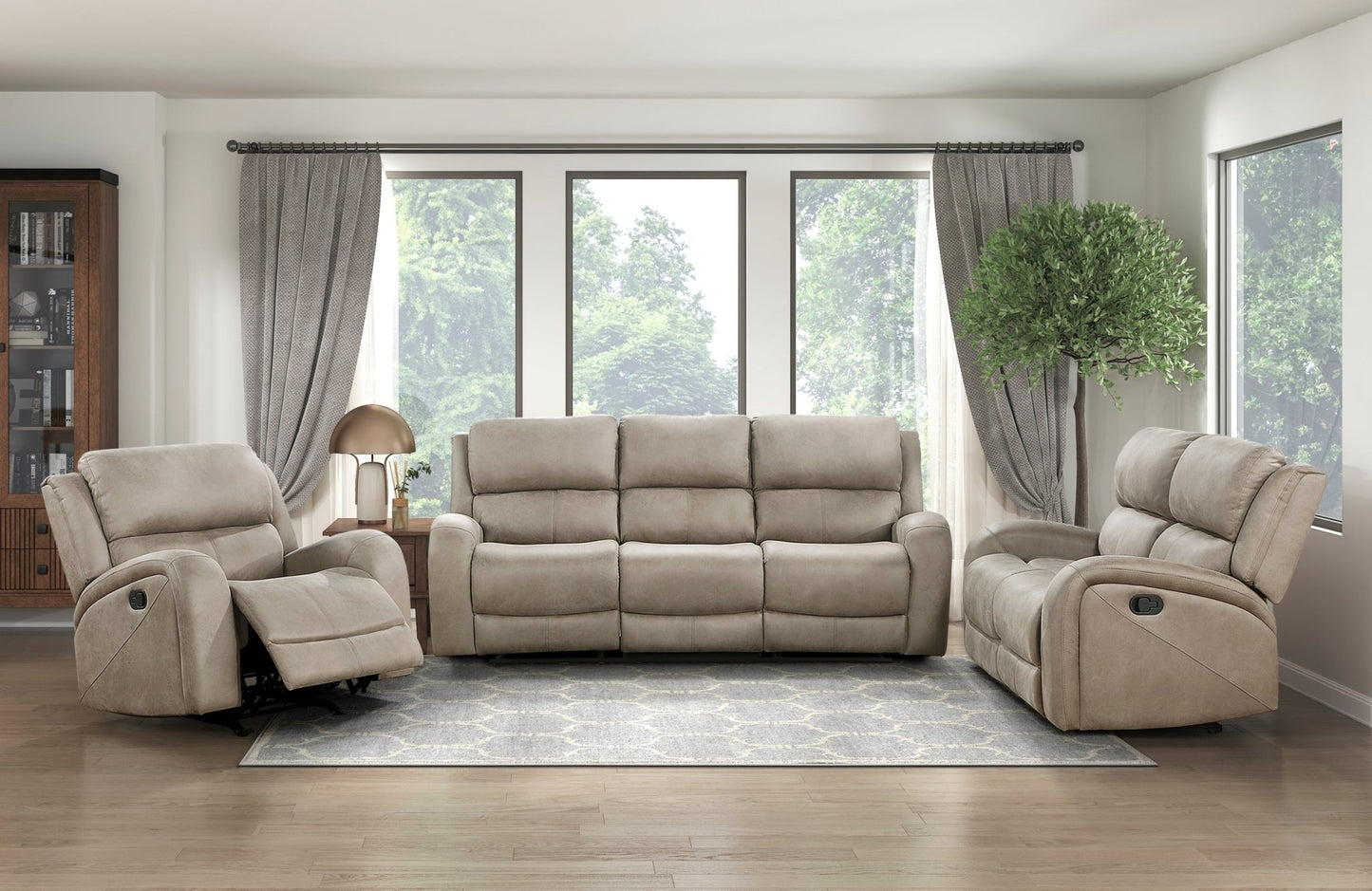 Luxurious Style Double Reclining Sofa 1pc Brown Plush Comfortable Living Room Furniture - 1st Choice Furniture Direct