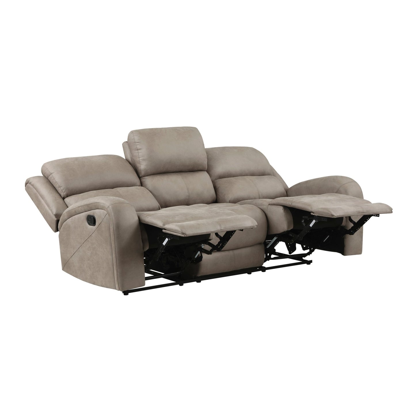 Luxurious Style Double Reclining Sofa 1pc Brown Plush Comfortable Living Room Furniture - 1st Choice Furniture Direct