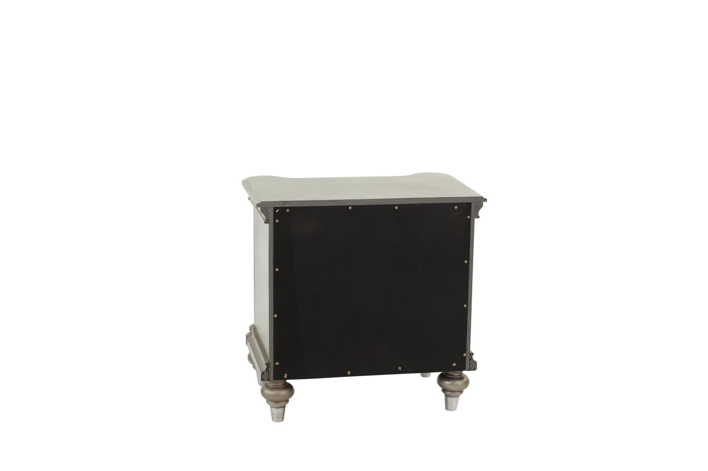 Luxury Classic Antique Silver / Champagne Finish 1pc Nightstand Storage Space Bedside Table Bedroom Furniture - 1st Choice Furniture Direct