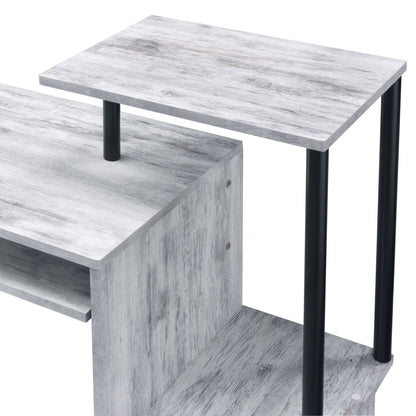 Lyphre Antique White & Black Finish Computer Desk - 1st Choice Furniture Direct
