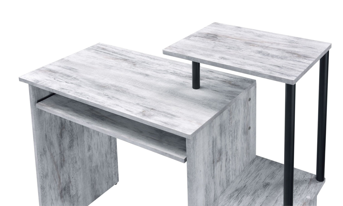 Lyphre Antique White & Black Finish Computer Desk - 1st Choice Furniture Direct