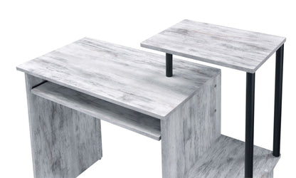 Lyphre Antique White & Black Finish Computer Desk - 1st Choice Furniture Direct