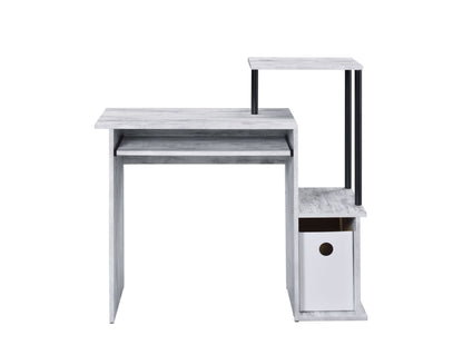 Lyphre Antique White & Black Finish Computer Desk - 1st Choice Furniture Direct