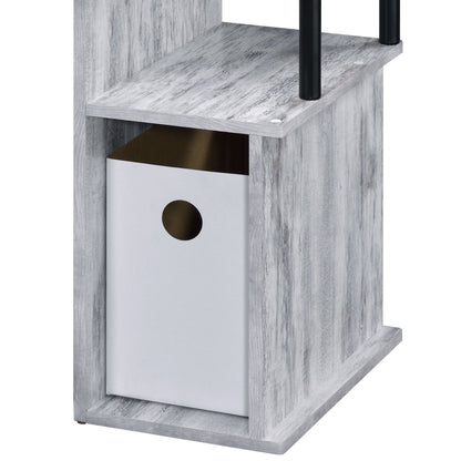 Lyphre Antique White & Black Finish Computer Desk - 1st Choice Furniture Direct