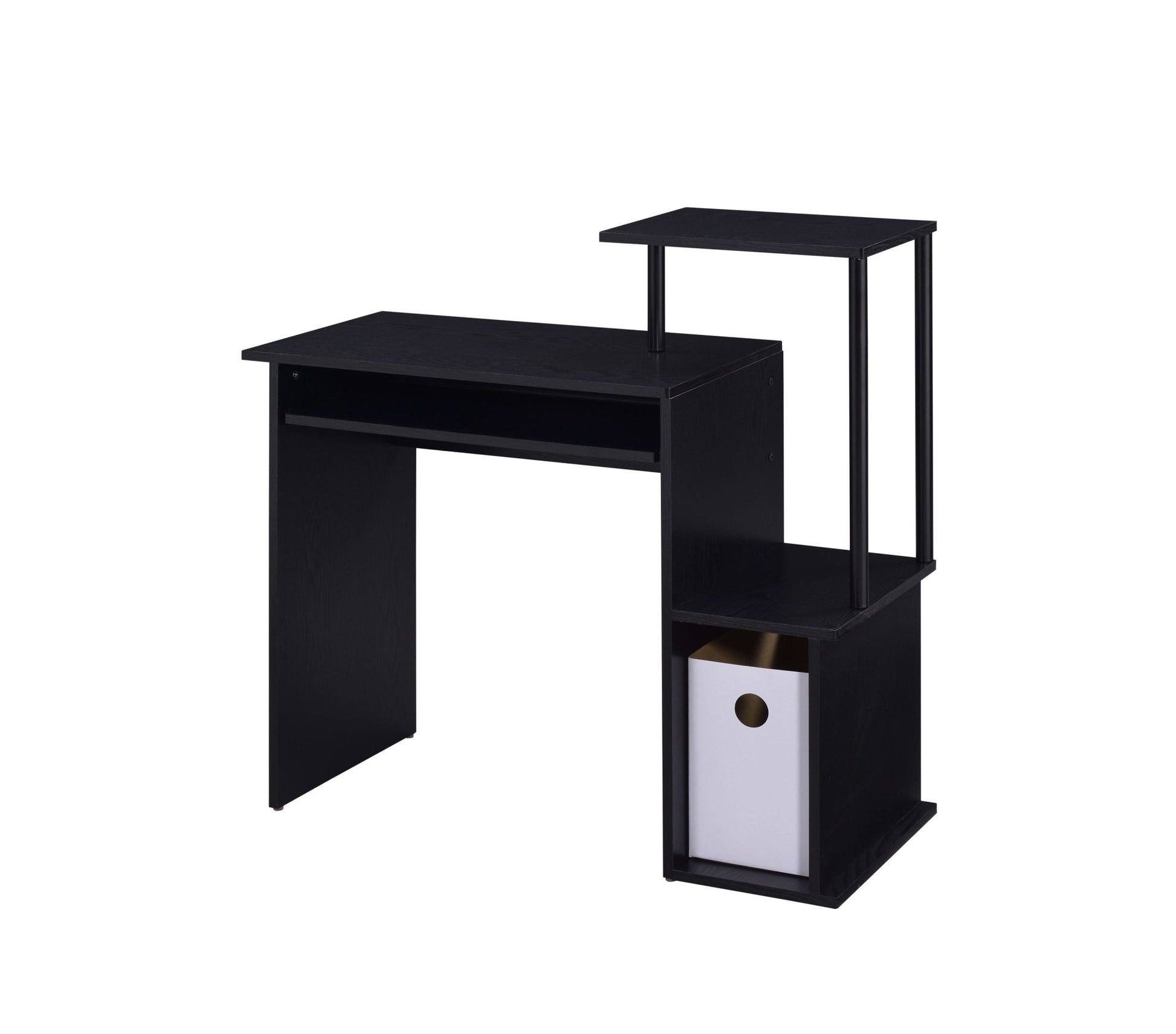 Lyphre Black Finish Computer Desk - 1st Choice Furniture Direct